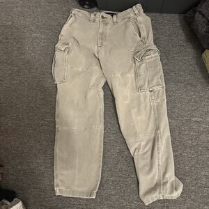 Abercrombie Fitch Mens Stretch Cargo Pants Y2K Grunge Streetwear Size 33 X 32